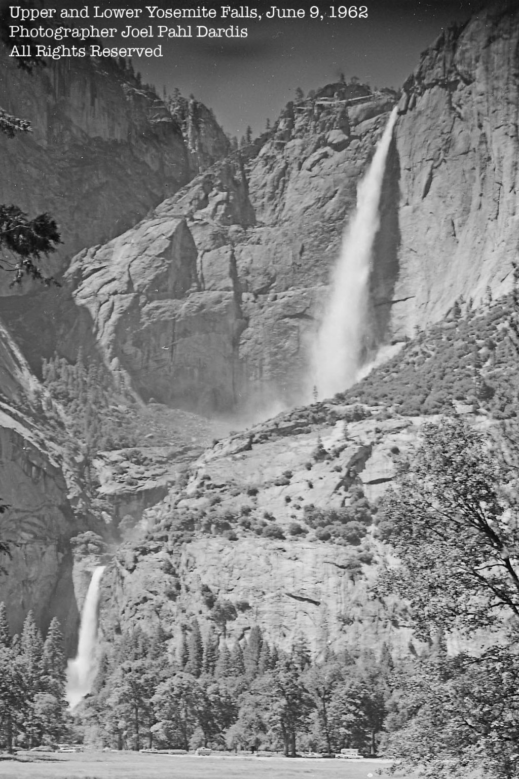 Upper and Lower Yosemite Falls, JFC,&nbsp;1962