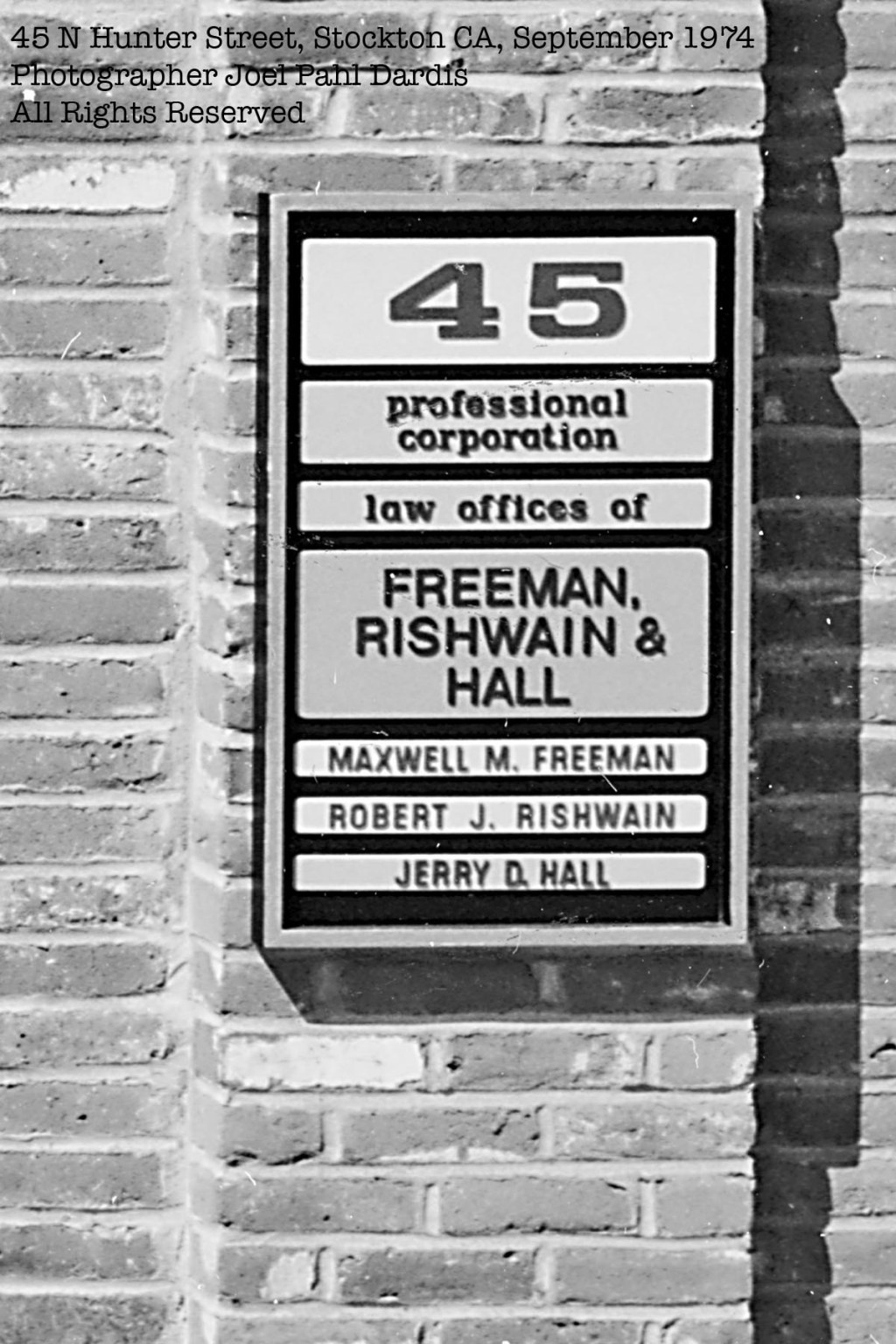 45 N Hunter Street, JFC, Sep&nbsp;1974