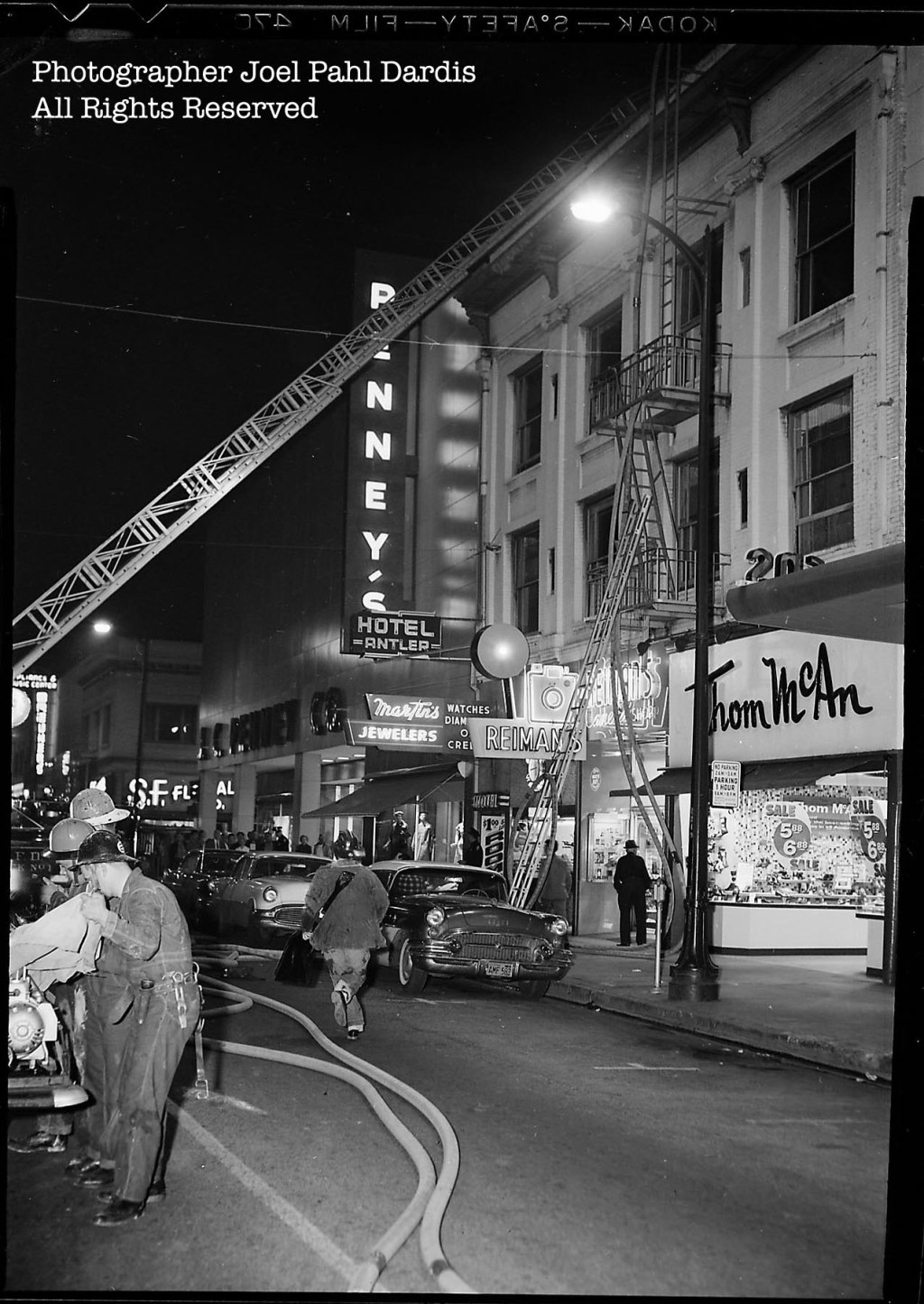Stockton Main Street fire department activity, between&nbsp;1957-1959